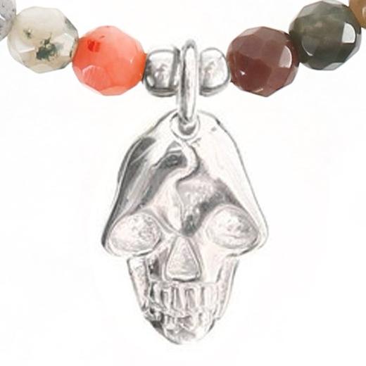 Skull (Mini) Charm Gemstone Bracelet