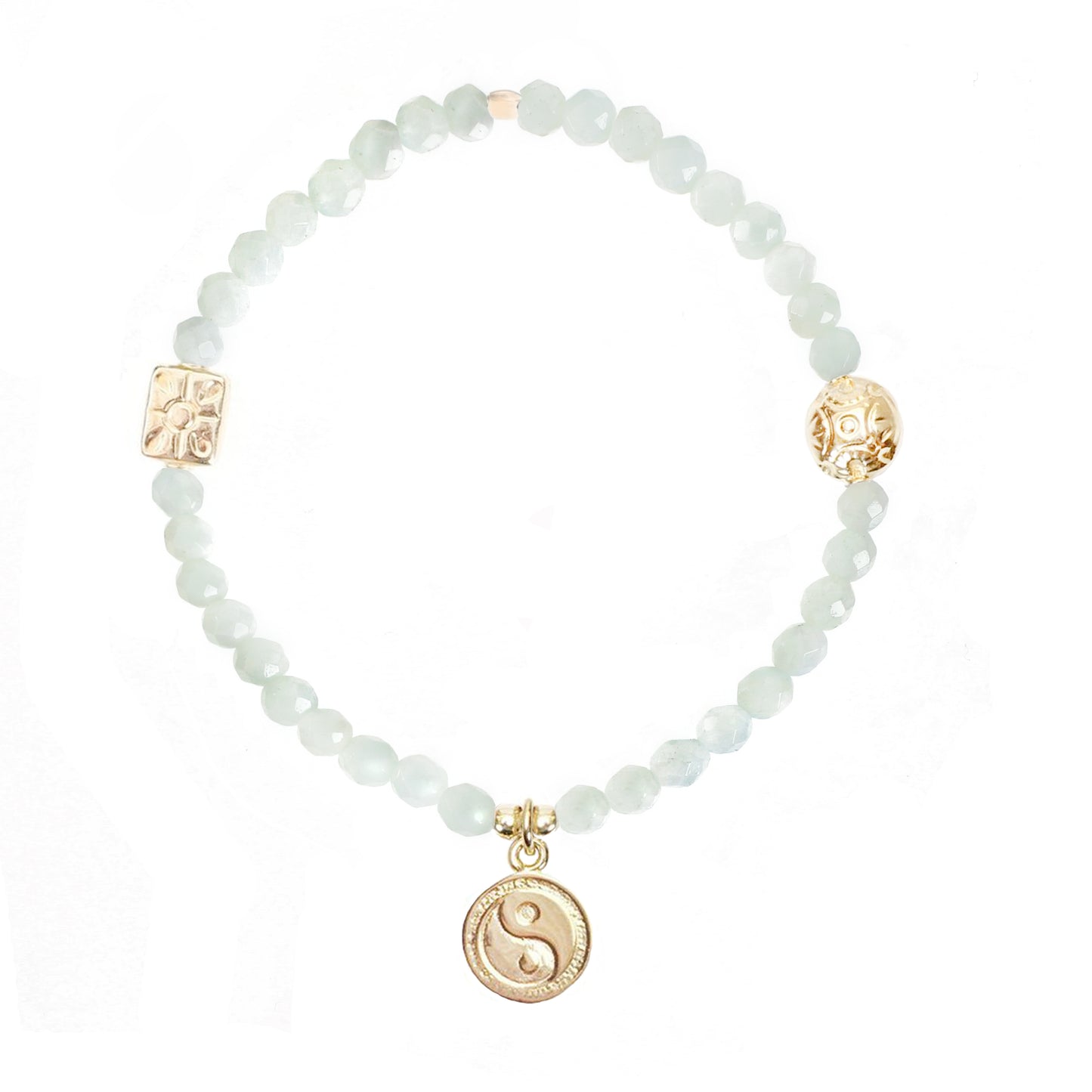 Gold Vermeil Yin Yang Charm Bracelet