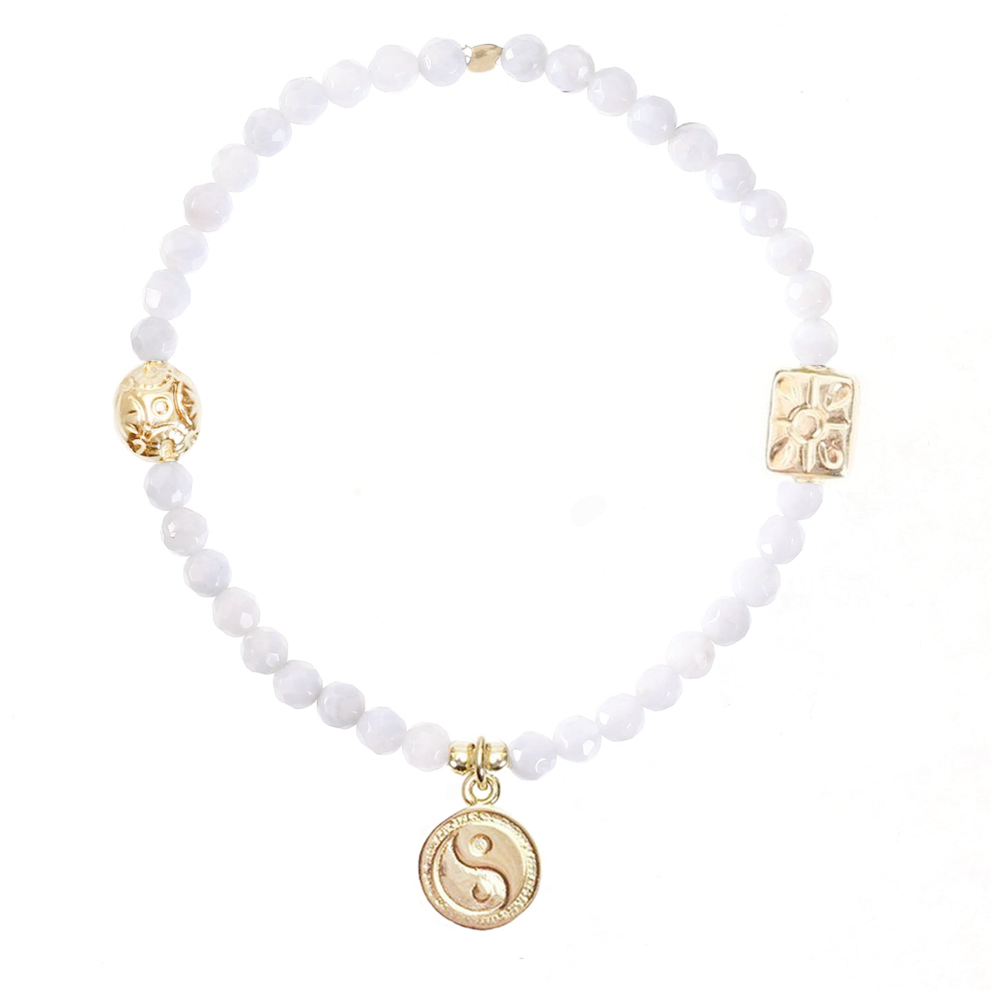 Gold Vermeil Yin Yang Charm Bracelet