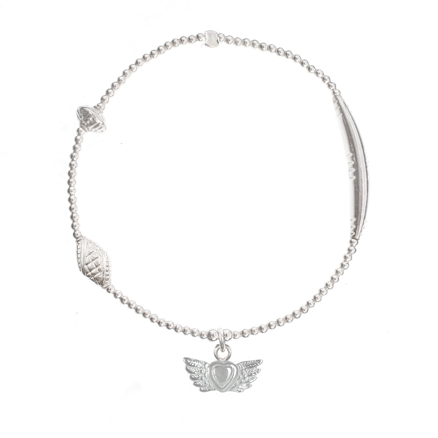 Heart with "ANGEL WINGS" in Silver