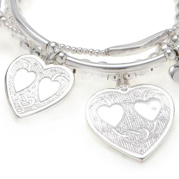 Good Charma Sterling Silver ANGELS for LUCK & PROTECTION Bracelet 6-Stack