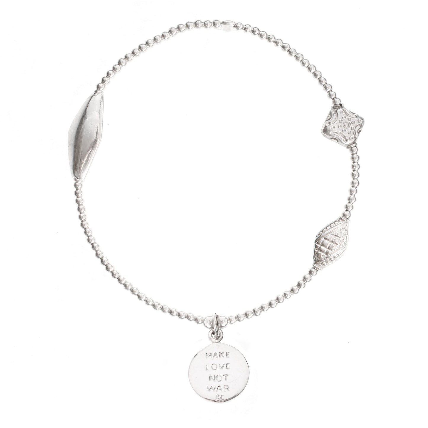 Peace Silver Bracelet - good charma