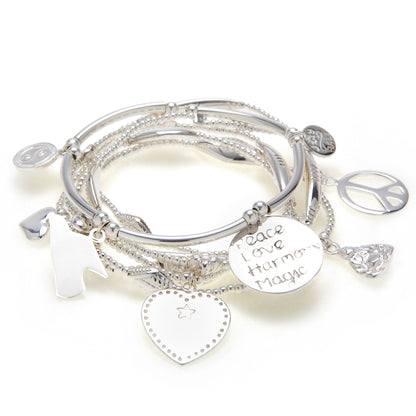 Peace 6-Bracelet Set - good charma