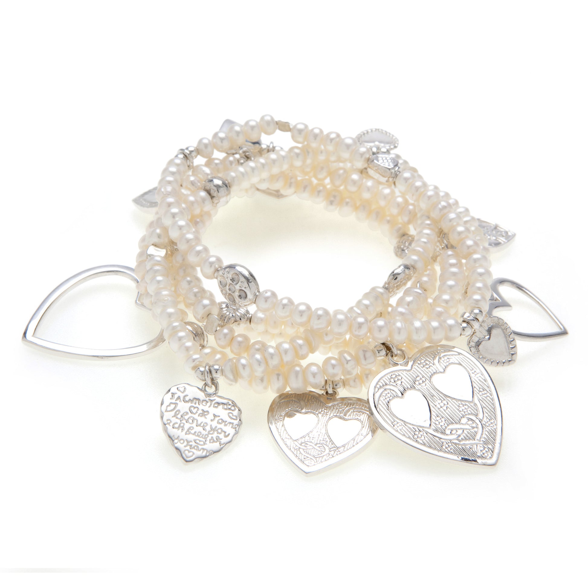 Love 6-Bracelet Pearl Set - good charma