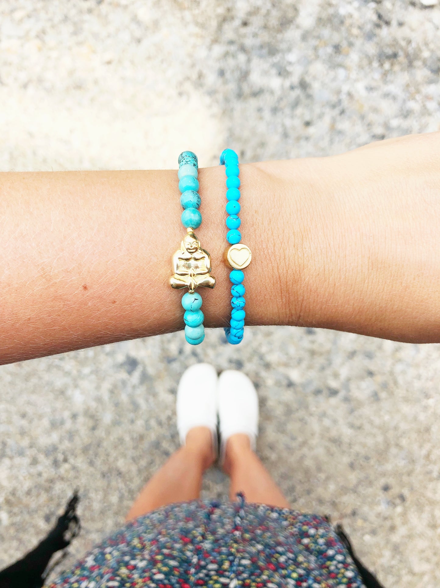 Silver Peaceful Buddha Gemstone Bracelet