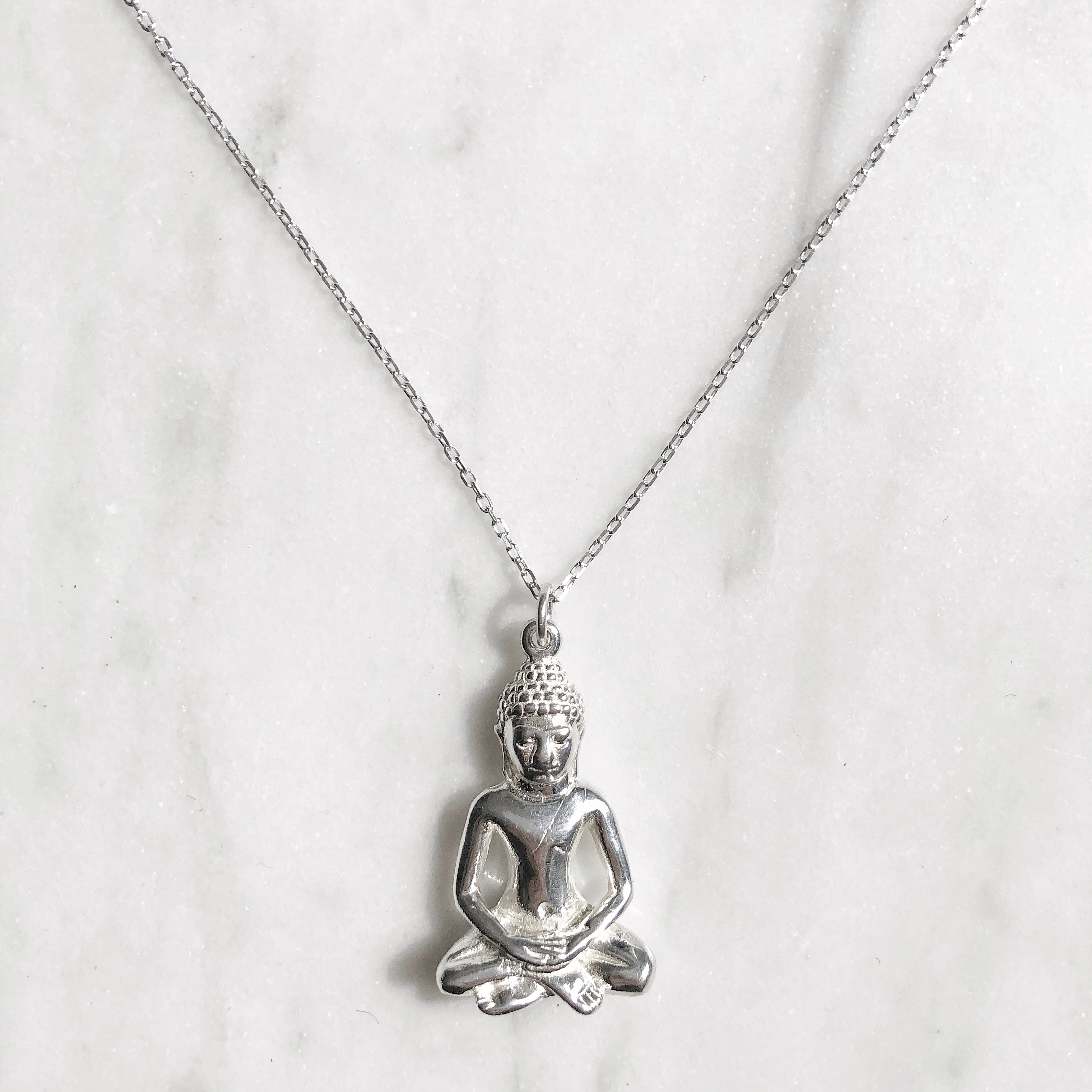 Sterling Silver Buddha Necklace | Crown Chakra – SaraCura Spirit