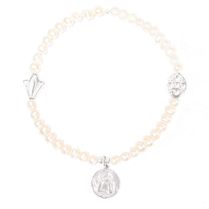 LUCKY ANGEL Coin Charm Bracelet *pick your gemstone*