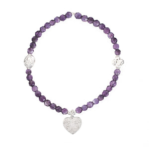 Heart LOVE & KINDNESS Bracelet *Pick your Gemstone*