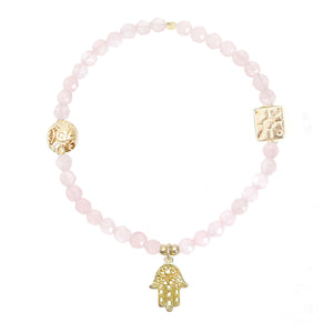 Hamsa (GOLD) Gemstone Bracelet