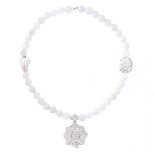 Lotus Flower Bracelet in Silver