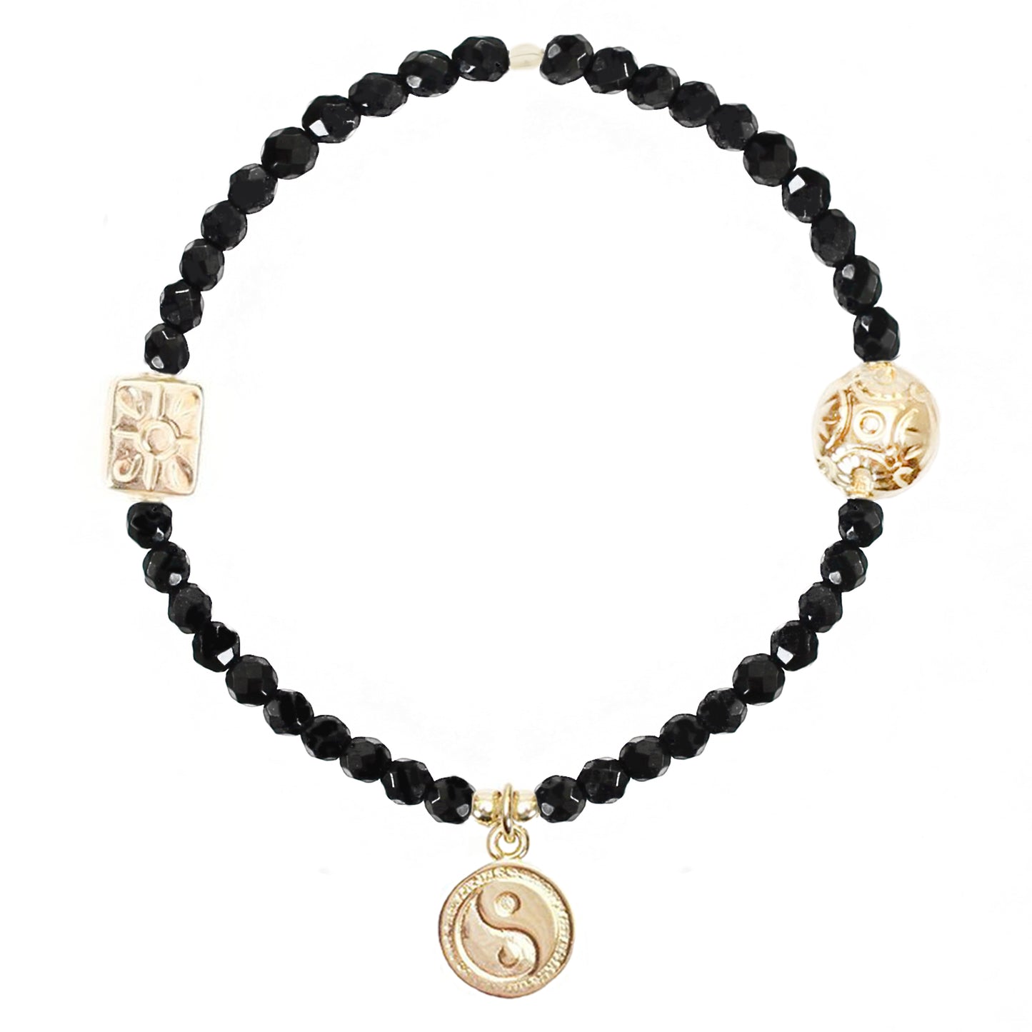 Gold Vermeil Yin Yang Charm Bracelet