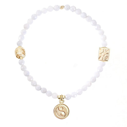 Gold Vermeil Yin Yang Charm Bracelet