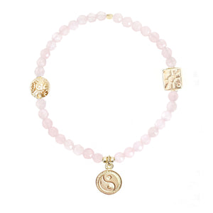 Gold Vermeil Yin Yang Charm Bracelet