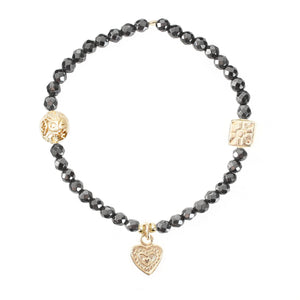 Heart charm bracelet