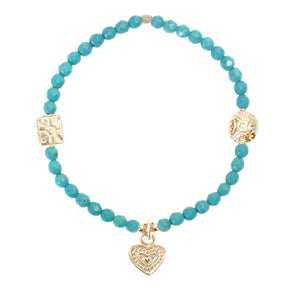 Heart charm bracelet