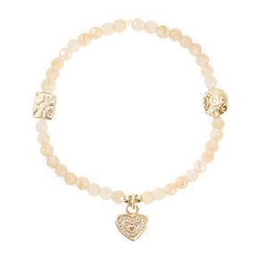 Heart charm bracelet