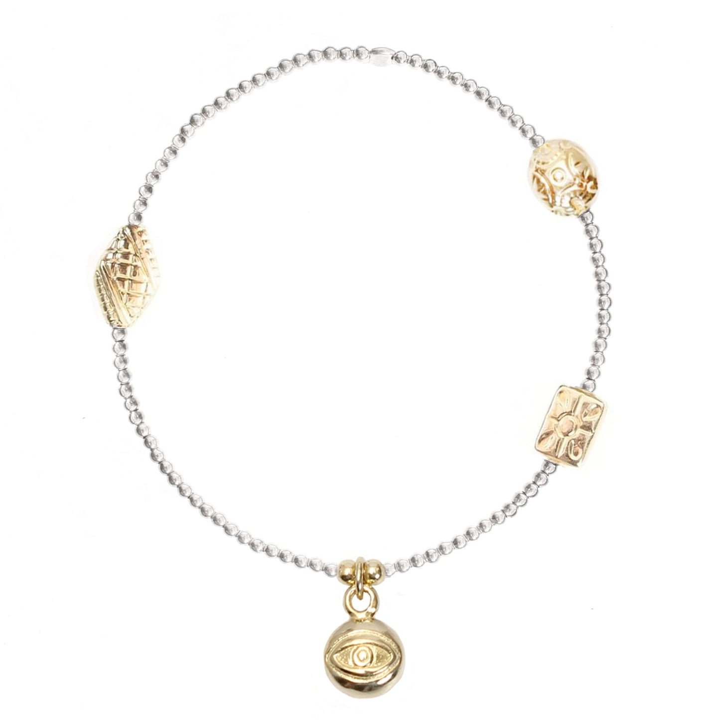 Evil Eye Charm in Gold Vermeil