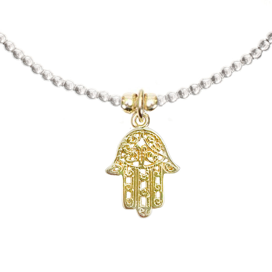 Hamsa (GOLD) Gemstone Bracelet
