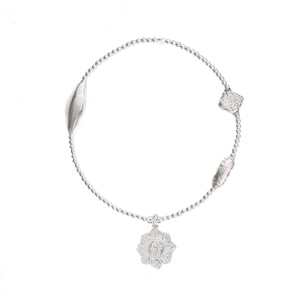 Lotus Flower Bracelet in Silver