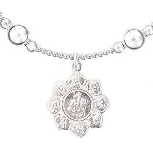 Lotus Flower Bali Ball Bracelet