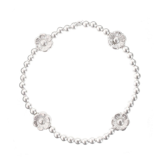 Good Charma Silver Flower Balance Bracelet
