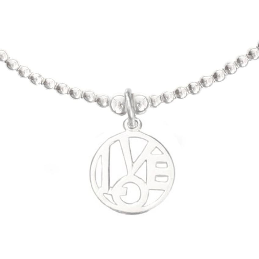 "LOVE" Medallion Bracelet in Sterling Silver