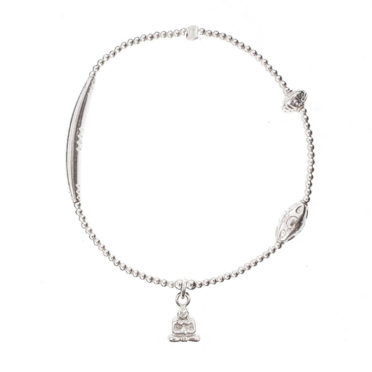Buddha Silver Bracelet - good charma