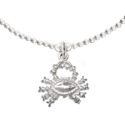 Crab Charm Bracelet in Sterling Silver