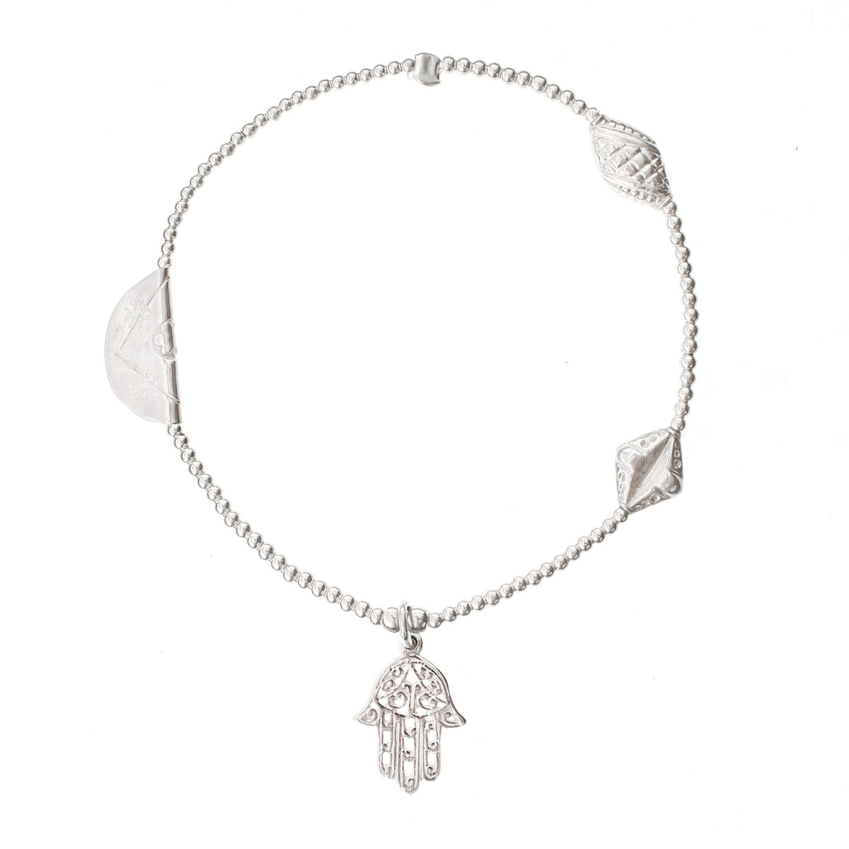 Hamsa Silver Bracelet - good charma