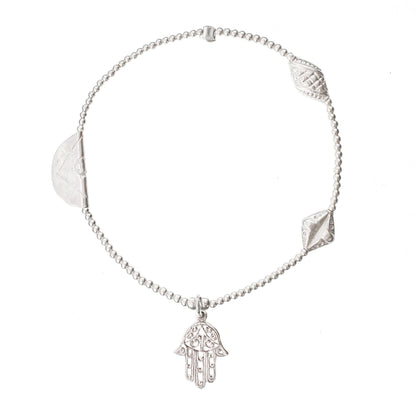 Hamsa Silver Bracelet - good charma