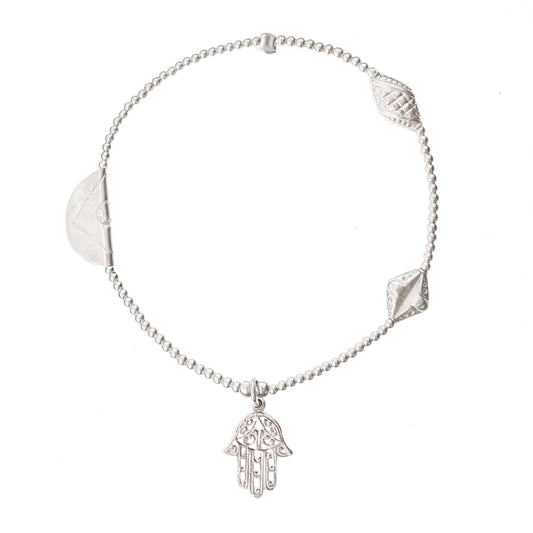 Hamsa Silver Bracelet - good charma