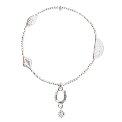 Horseshoe Silver Bracelet - good charma