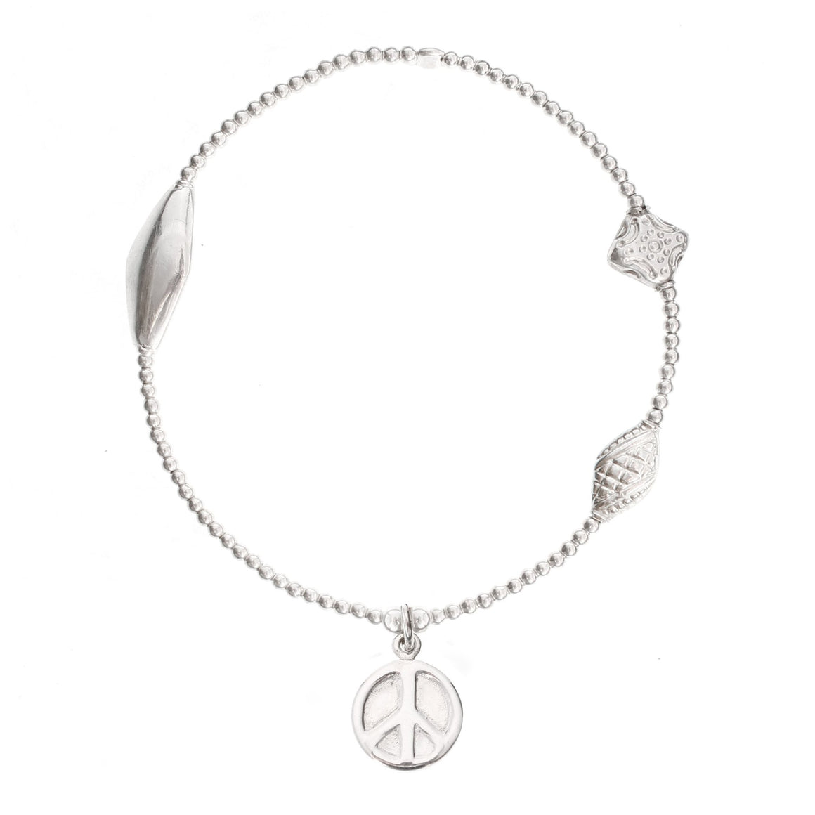 Peace Silver Bracelet - good charma
