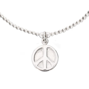 Peace Charm Bracelet in Sterling Silver