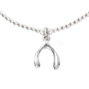 Wishbone "GOOD FORTUNE" Bracelet Silver